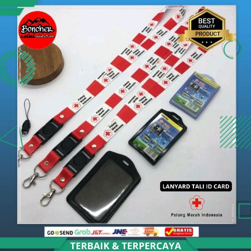 

lanyard pmi Palang Merah Indonesia Printing 2 Sisi Bisa Bolak Balik