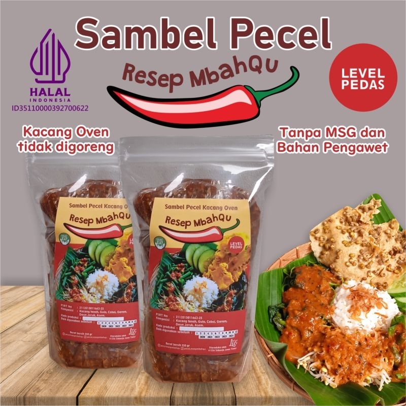 

BEST SELLER 250gr Bumbu Sambal Pecel Level Pedas Resep MbahQu