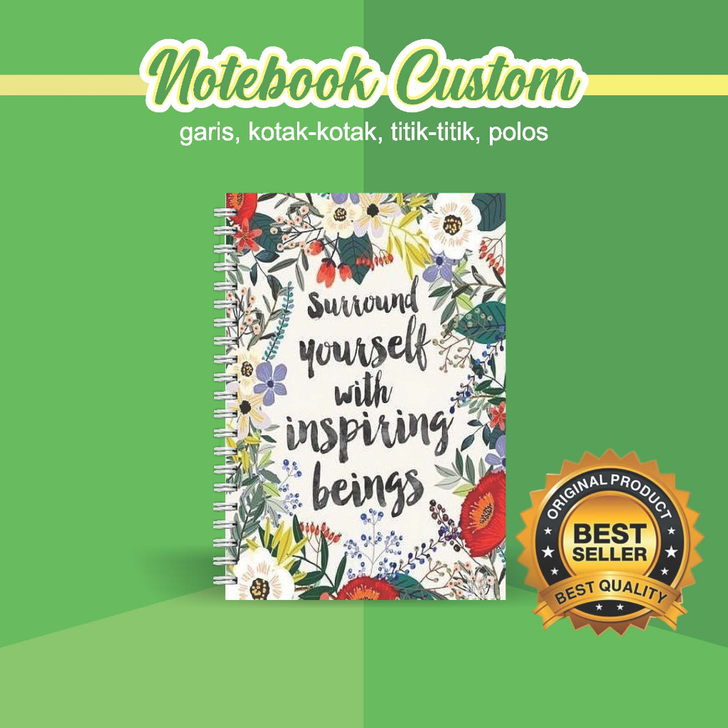 

NOTEBOOK A5 CUSTOM CATATAN/JURNAL BOOKPAPER GRID/KOTAK2#DOTTED/TITIK2#BLANK/POLOS