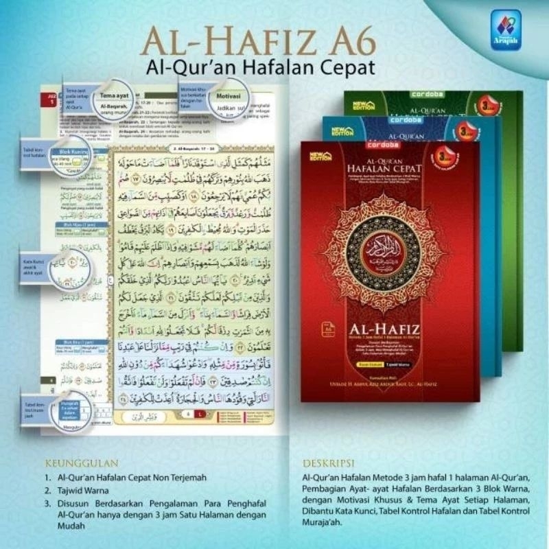 AL QURAN HAFALAN SAKU AL HAFIZ UKURAN A6 HC PENERBIT CORDOBA
