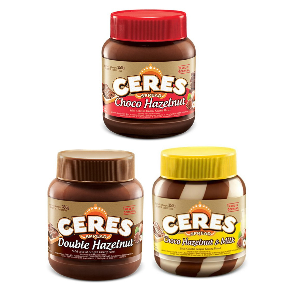 

Ceres Spread Choco Hazelnut / Double Hazelnut / Choco Hazelnut & Milk 180g dan 350g