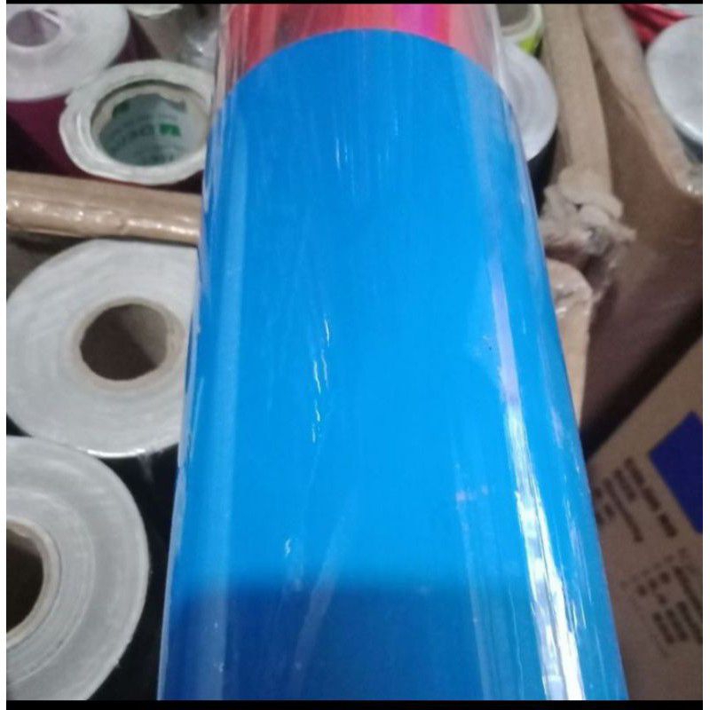 SKOTLET STIKER MOTOR WARNA BIRU MUDA GLOSSY