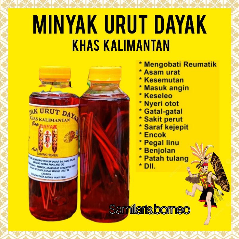 (100% ORIGINAL) MINYAK URUT MINYAK GOSOK MINYAK PIJAT DAYAK ASLI KHAS KALIMANTAN ASLI BERHOLOGRAM MI