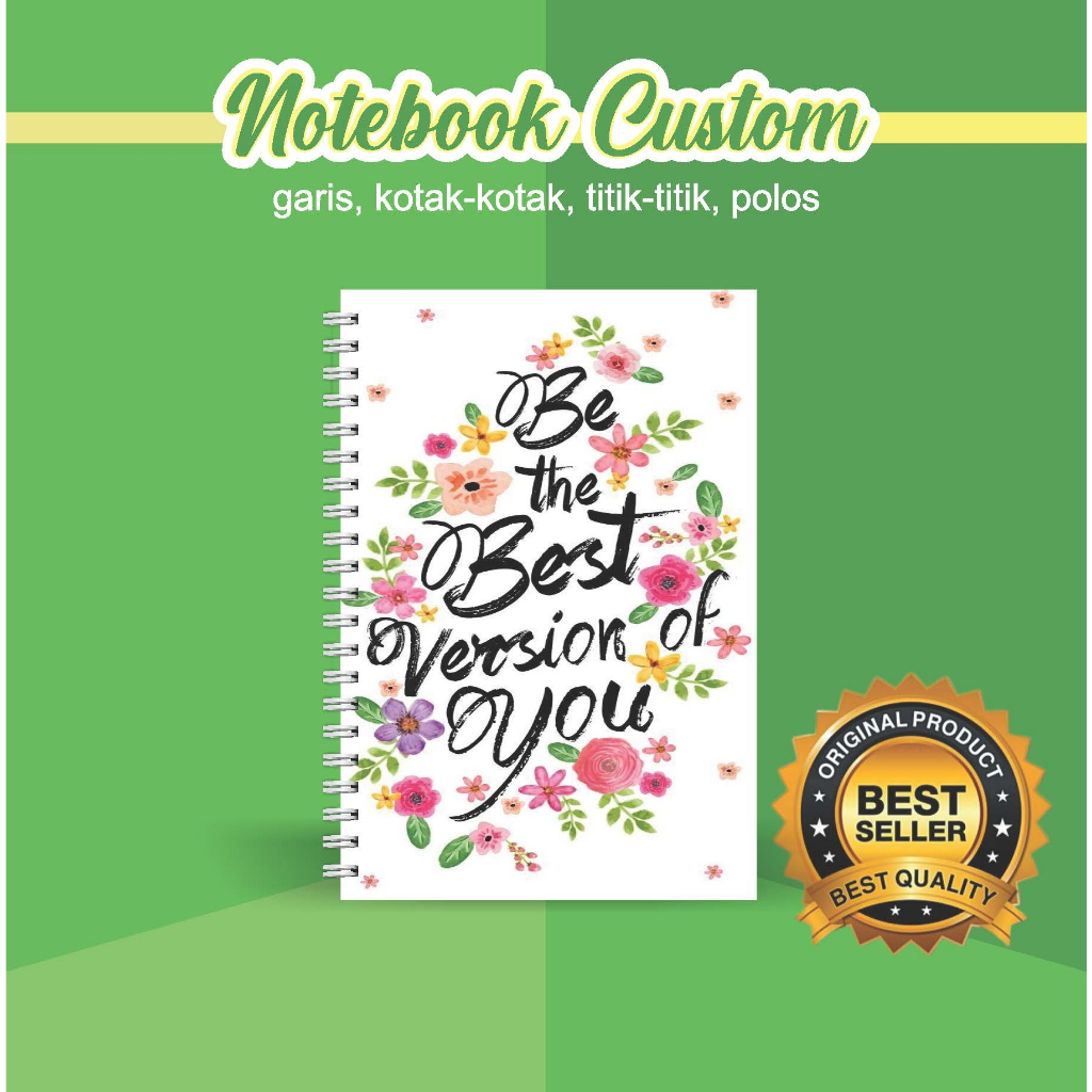 

NOTEBOOK A5 CUSTOM CATATAN/JURNAL BOOKPAPER GRID/KOTAK2#DOTTED/TITIK2#BLANK/POLOS