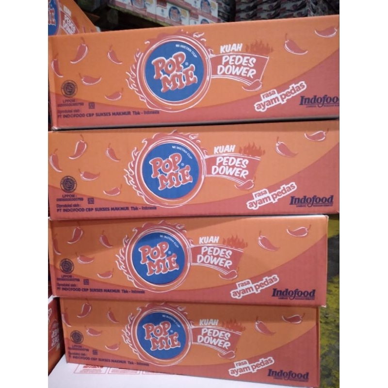 

Popmi Pedes Dower rasa Ayam Pedas 1 dus isi 12 pcs