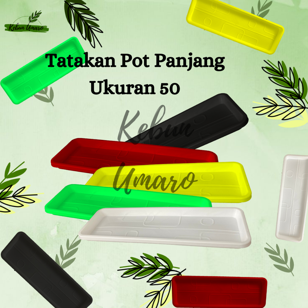 Tatakan Pot Panjang 50 / Alas Pot Panjang / Pot Tanaman / Pot Bunga / Kebun Umaro