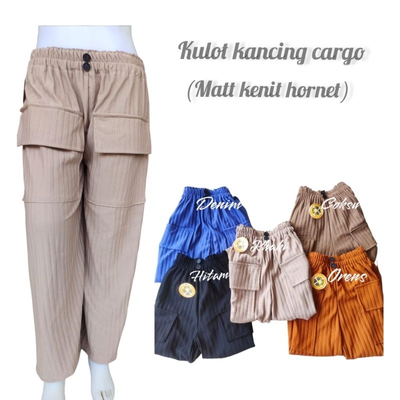 cargo knit hornet | celana cargo wanita knit hornet