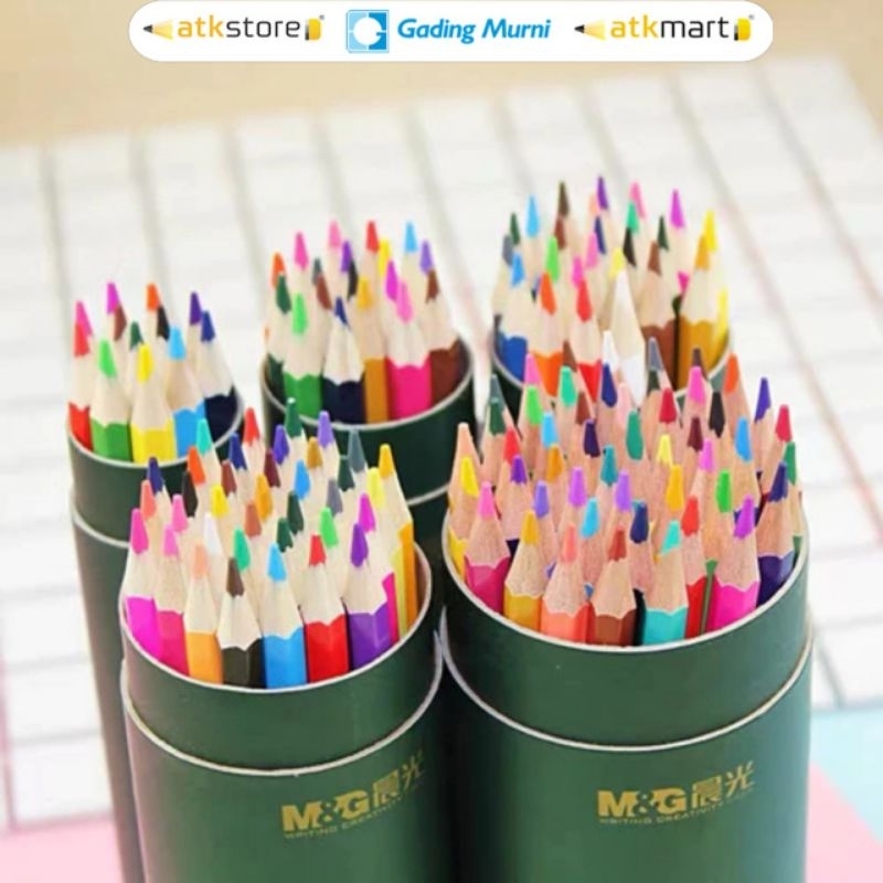 

M&G Hexagon Color Pencil Oil-based isi 12 18 24 36 48 72 Warna - Pensil Warna Kemasan Tabung