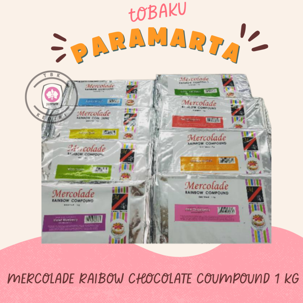 

CHOCOLATE COMPOUND RAIMBOW MERCOLADE CHOCOLATE BLOCK 1 KG / COKLAT BLOK WARNA WARNI / COKLAT BLOK ANEKA RASA