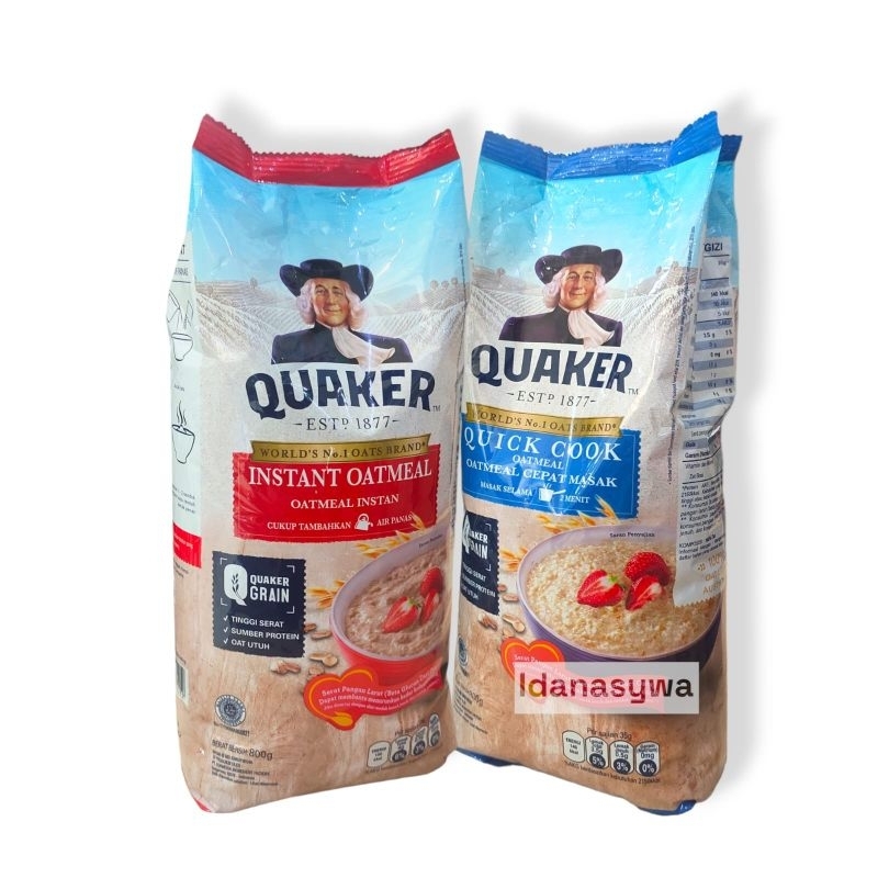 

Quaker Instan Oatmeal 800gram|Quick Cook Oatmeal