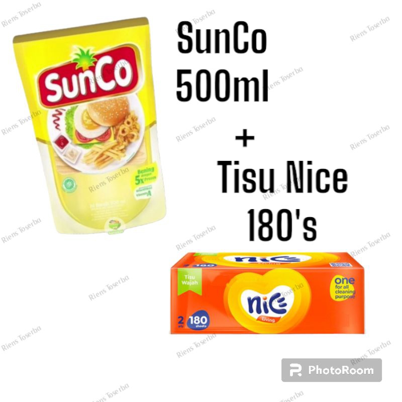 

LIVE ❤ MINYAK SUNCO 500ml + Tisu NICE 180's