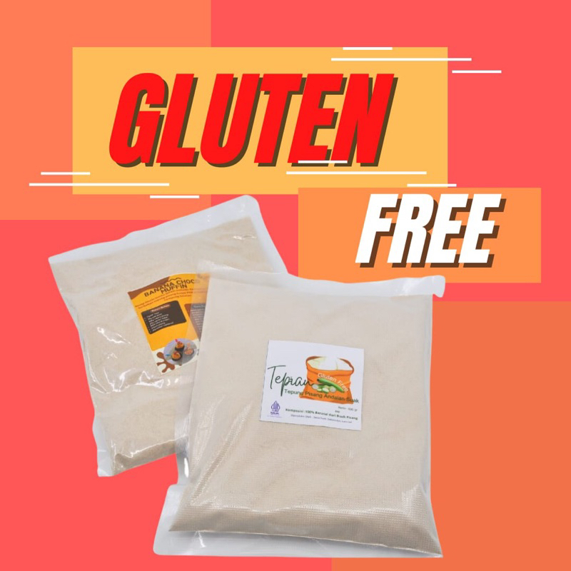 

Tepung pisang (TEPIAN) bebas gluten 500g dan 1kg