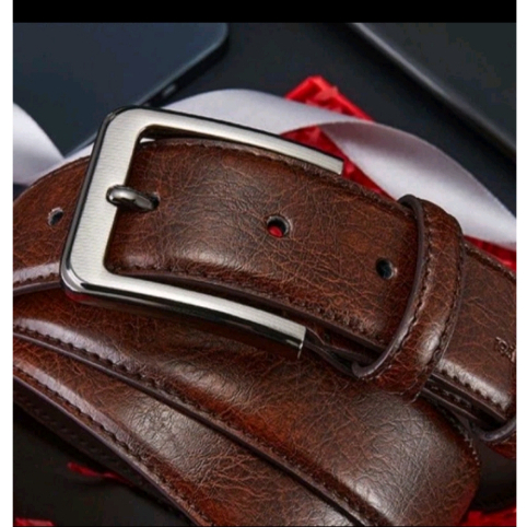 tali pinggang jarum kilat pria kulit inport/sabuk kulit/sabuk pria