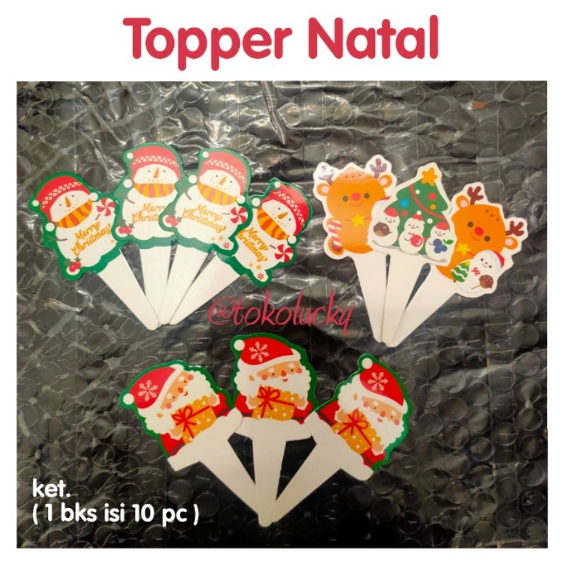 

Topper merryxmas/ topper natal isi 10pc