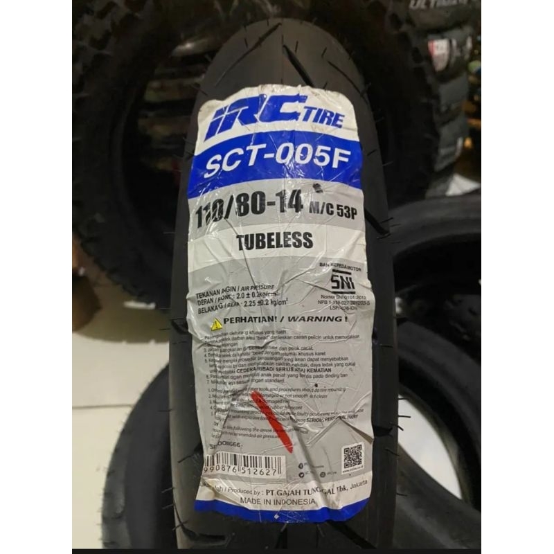 BAN LUAR IRC 110/80-14 TUBELESS