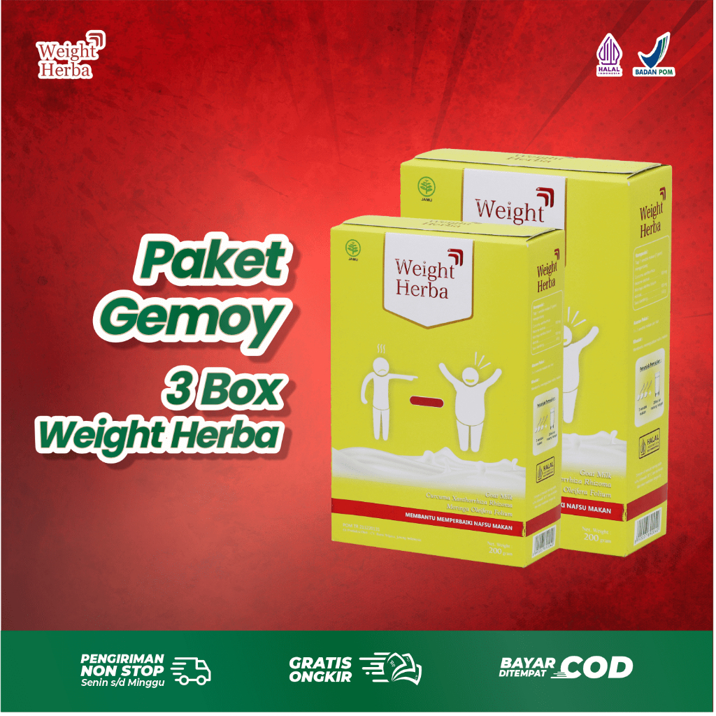 

Weight Herba Susu Penggemuk Badan Alami No 1 di Indonesia Susu Menambah Nafsu Makan Paket 3 Box