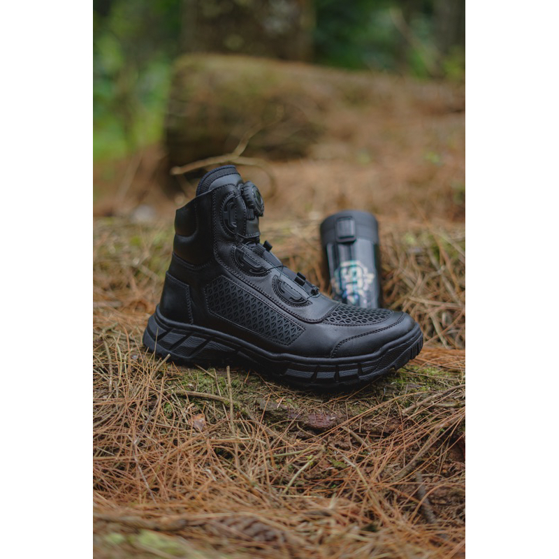 SPARTA SEPATU PDL PENDEK SEPATU LANTAS TAWON KULIT SAPI ASLI shoes hitam