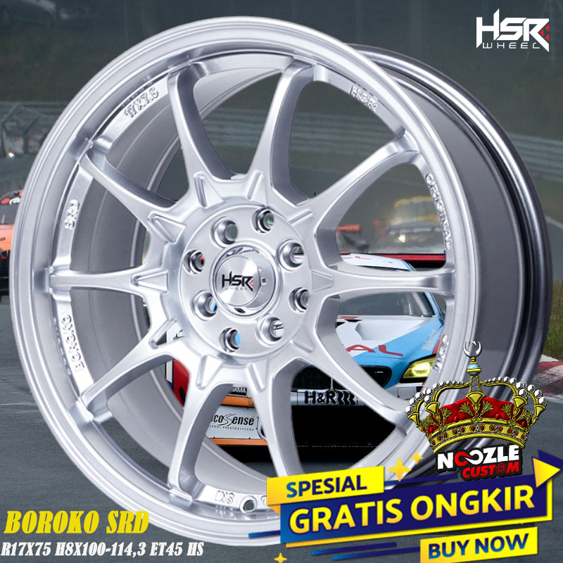 Velg Mobil HSR Ring 17 Baut 4 Double PCD Pelek Racing Ring 17 Promo special