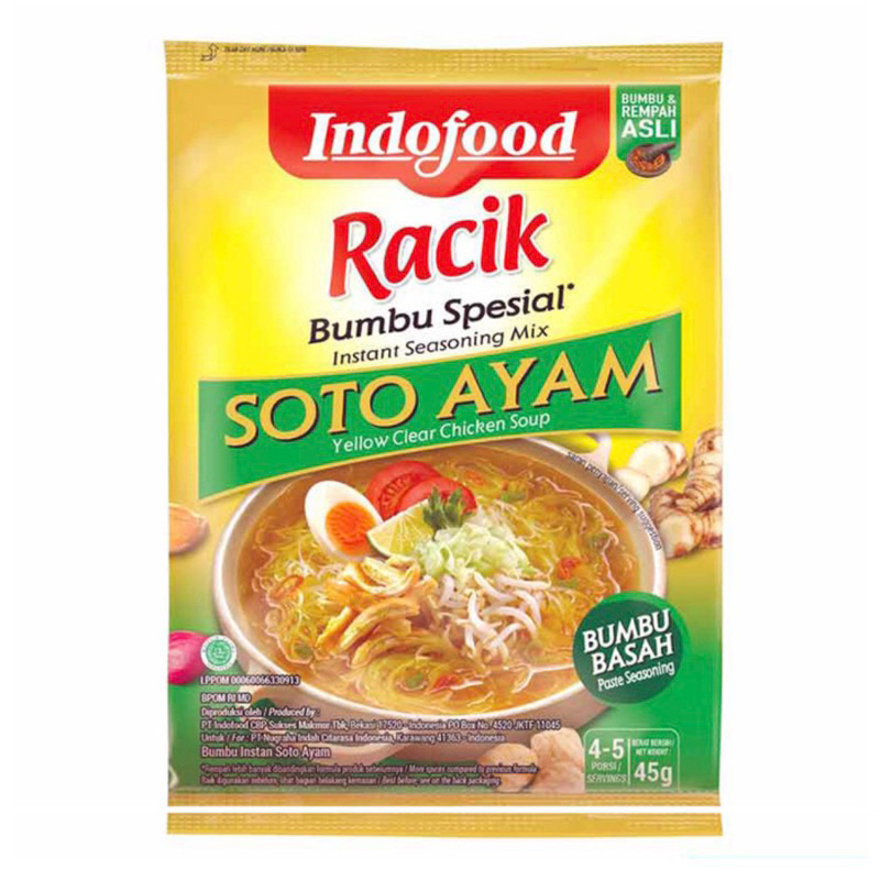 

Indofood Bumbu Instan Spesial Racik Soto Ayam 45gram