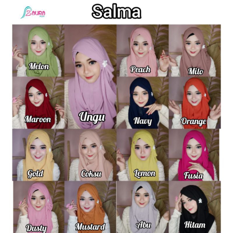 Zaura hijab Pasmina Instan Salma