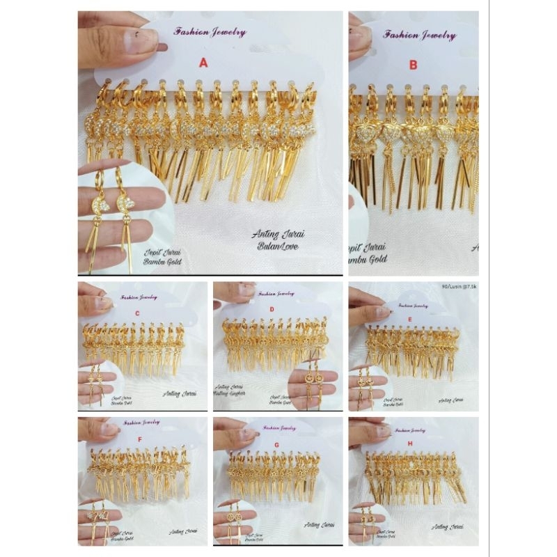 Anting Jepit Xuping Panjang Dewasa Remaja Lapis Emas