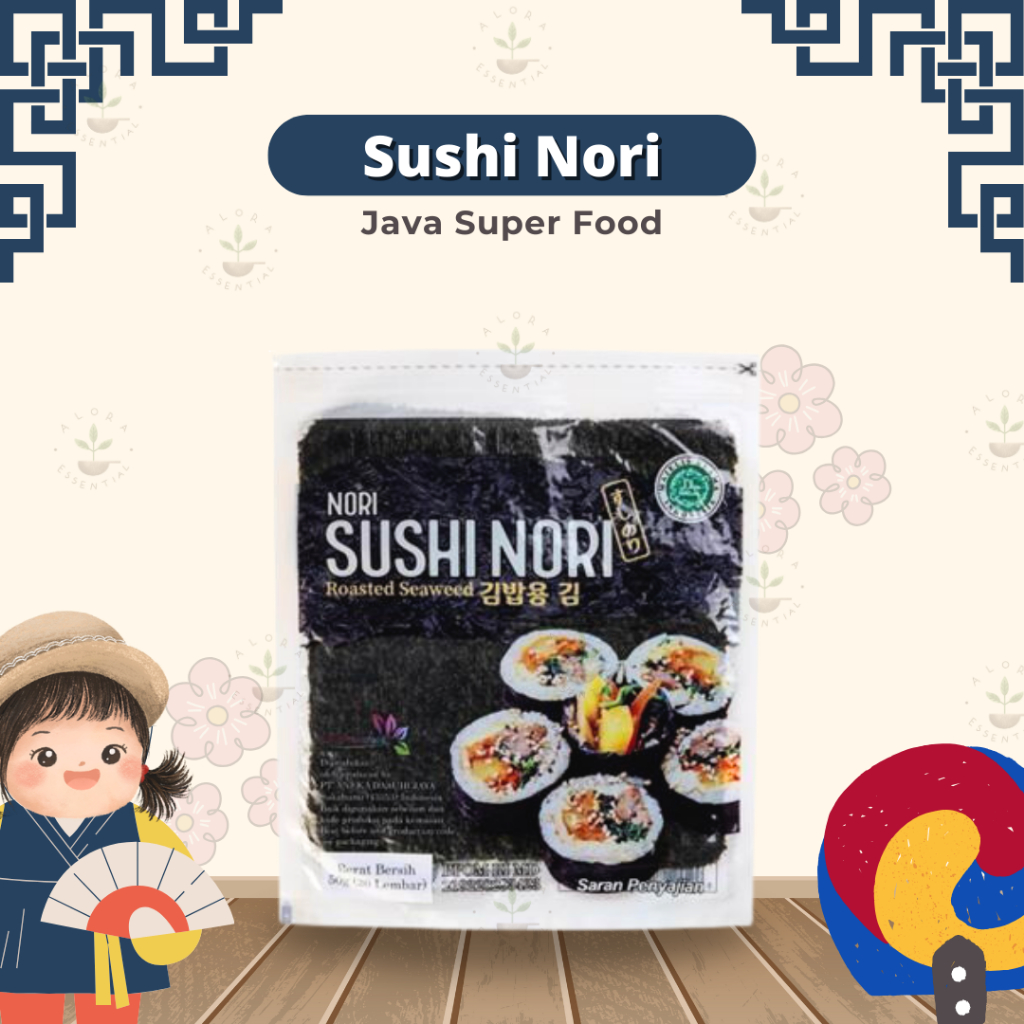 

JAVA Sushi Nori 50 Lembar - Rumput Laut Kering 50 Lembar Halal