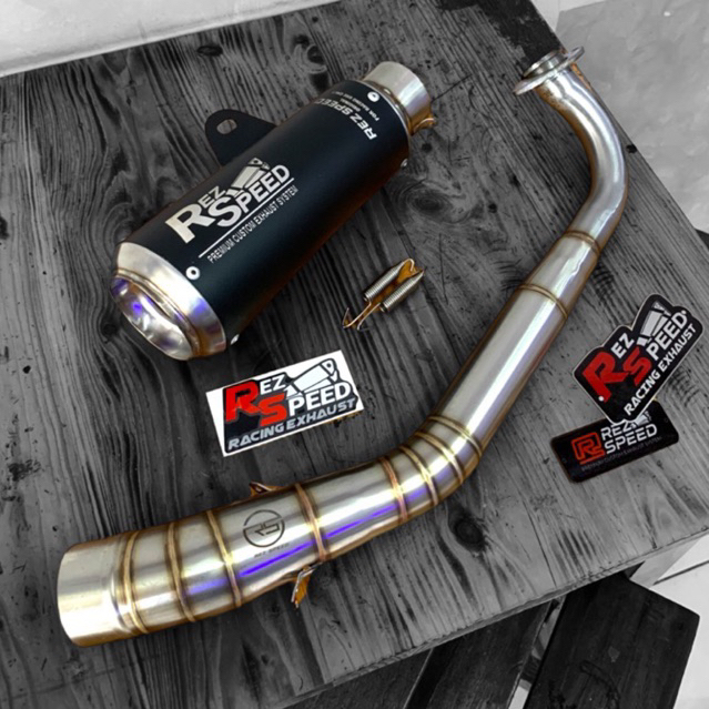 Knalpot Rez Speed Tipe GP1 Black Series Fullsystem Silencer Only CBR150r CB150r R15v3 R15 Vixion R25