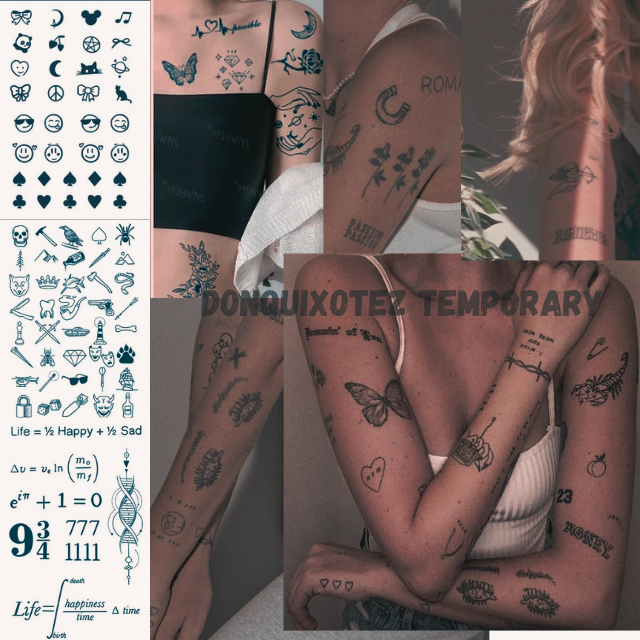 Tatto Temporary Semi Permanen Minimalis Notif Aesthetic Tahan 2 Minggu Wateroroof Tattoo Temporer Tu