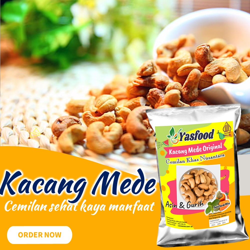 

Cemilan Keripik Makanan Ringan Kacang Mede Berat 500 Gram