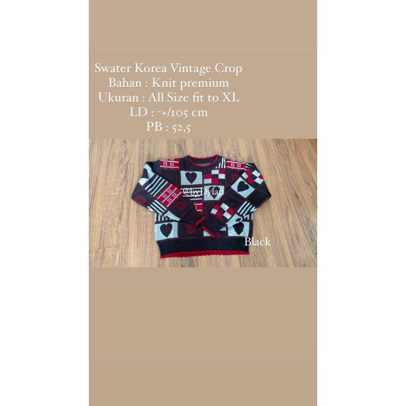 Sweater Korea vintage crop top