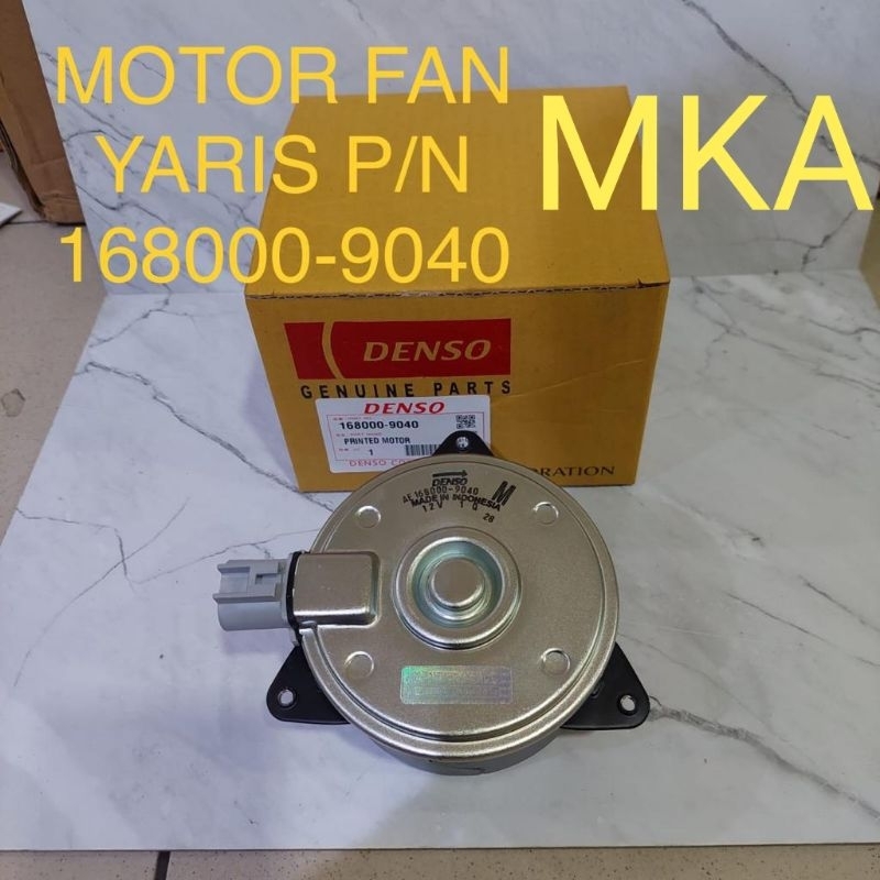 MOTOR FAN RADIATOR YARIS P/N 168000-9040 OEM