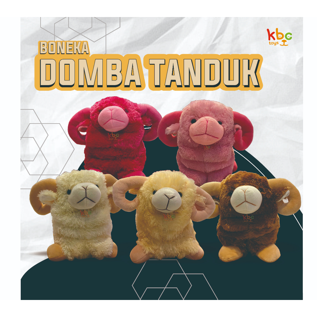 Promo Sale 12.12 COD Boneka Domba Tanduk Lucu Warna Krem, COklat, dan Pink bahan halus dan lembut Uk