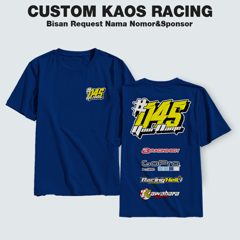 KAOS RACING - BISA REQUEST NAMA  / NOMOR SESUAI KEINGINAN - BAJU RACING - KAOS PRIA RACING