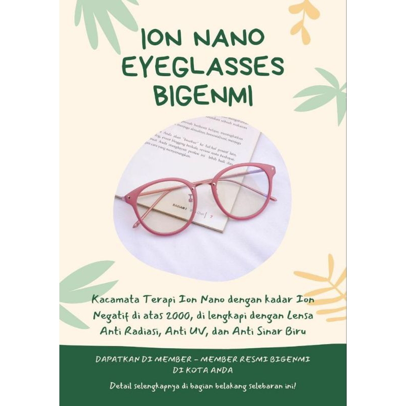 bigenmi/kacamata ion nano /kacamata kesehatan/bigenmi limited edition