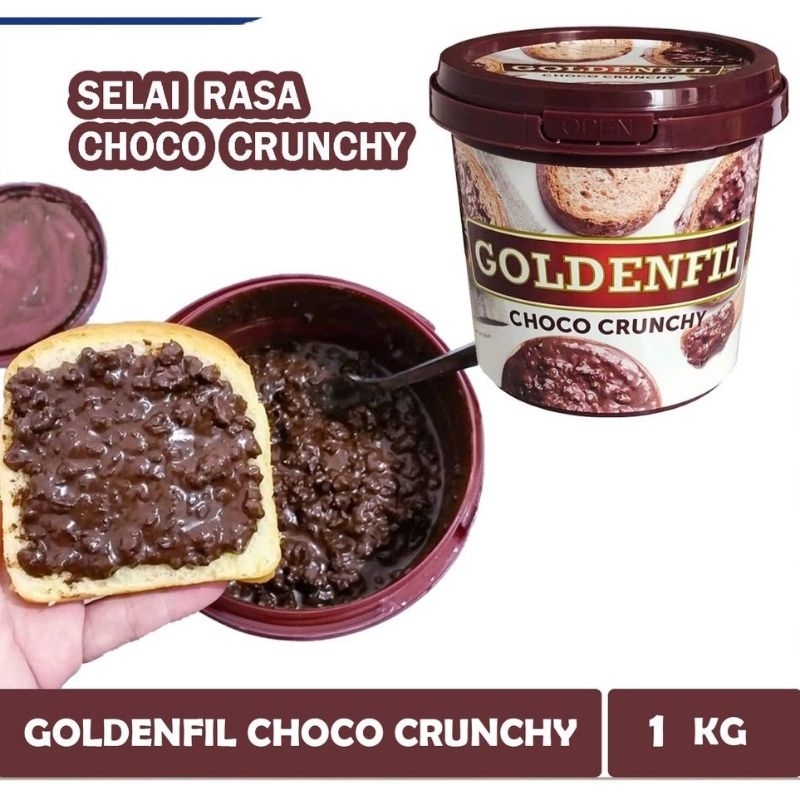 

selai goldenfil choco crunchy 1kg selai coklat