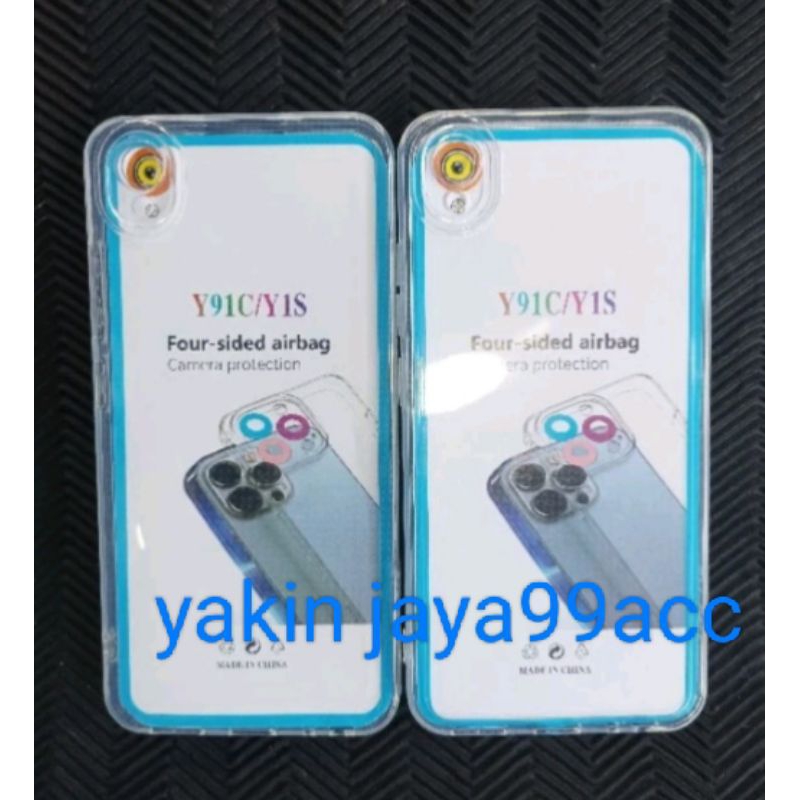 SOFTCASE CASING VIVO Y91C SILIKON CASE BENING CLEAR TRANSPARAN PELINDUNG BELAKANG HP+PROTECT CAMERA
