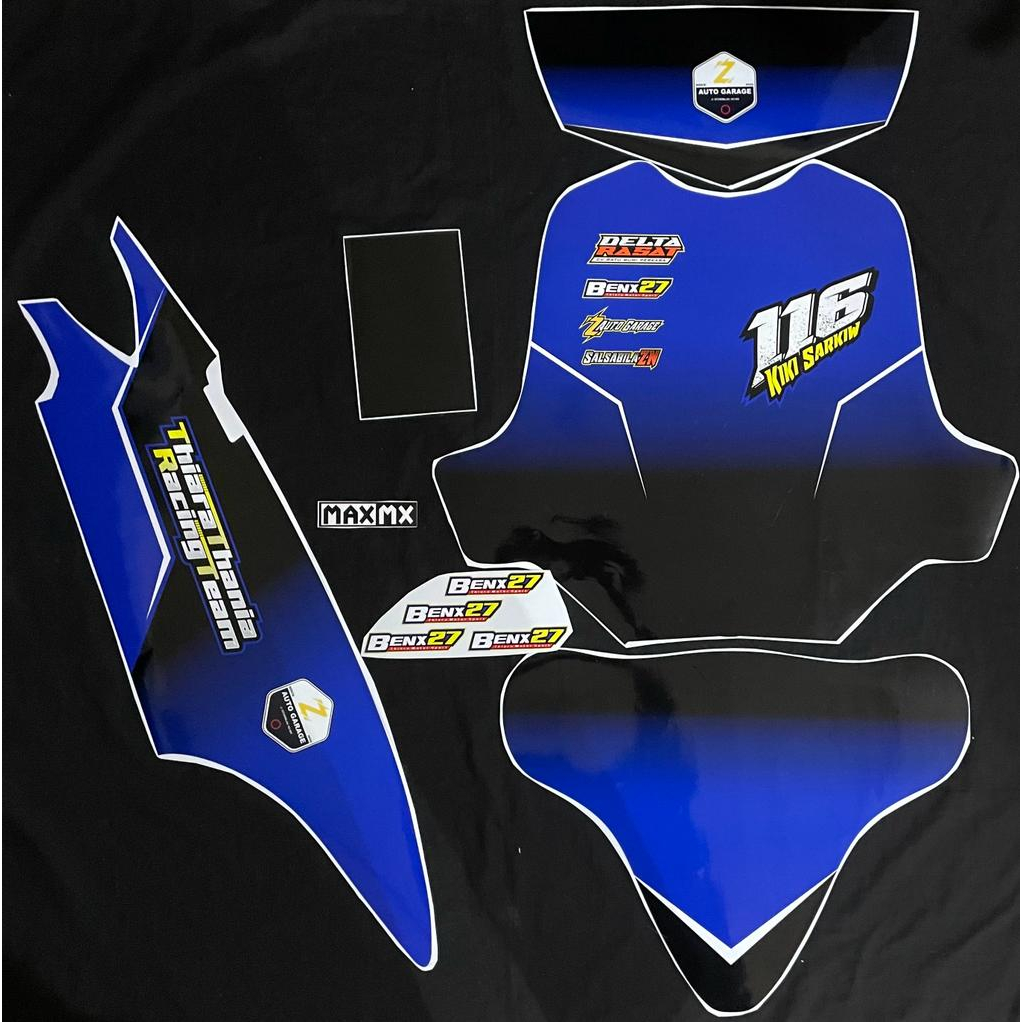 Decal Mio Smile Stiker Mio Lama Biru Hitam full body