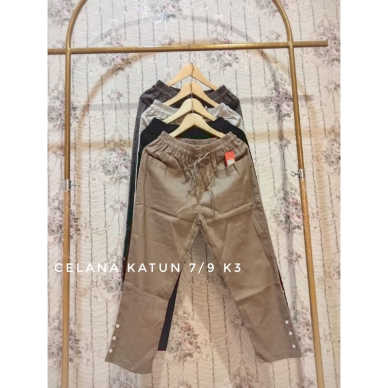 CELANA CHINOS WANITA 7/8 | CELANA KATUN CHINOS 7/8