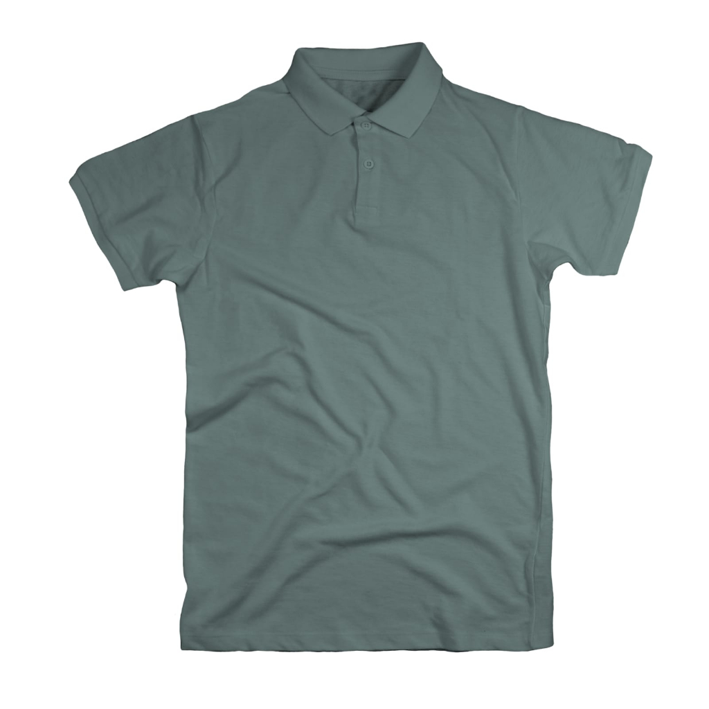 KAOS KERAH / POLO SHIRT COMBED PIQUE DIAMOND 30S PENDEK - WARNA MINERAL GREEN - AWESAM