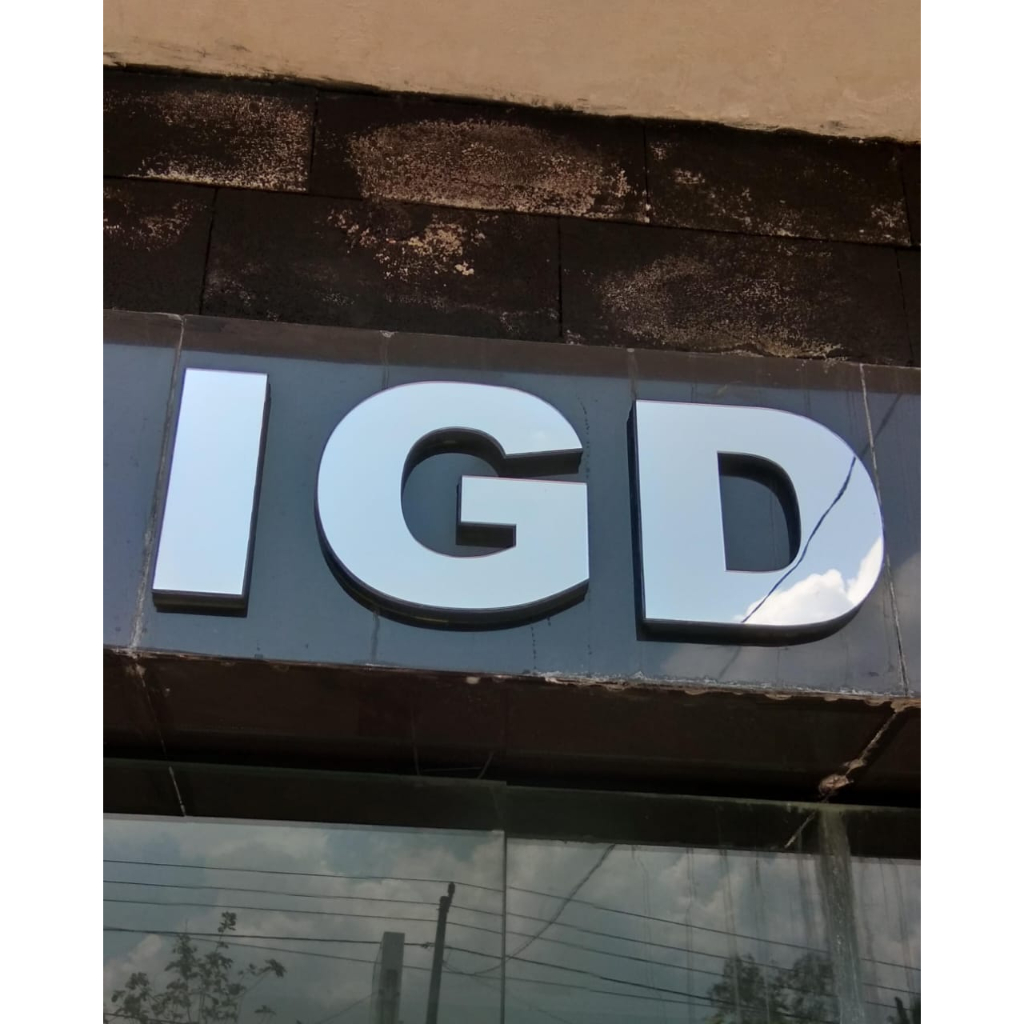 Huruf Timbul Akrilik Mirror Spon | Papan Nama | Huruf Timbul Akrilik  Custom