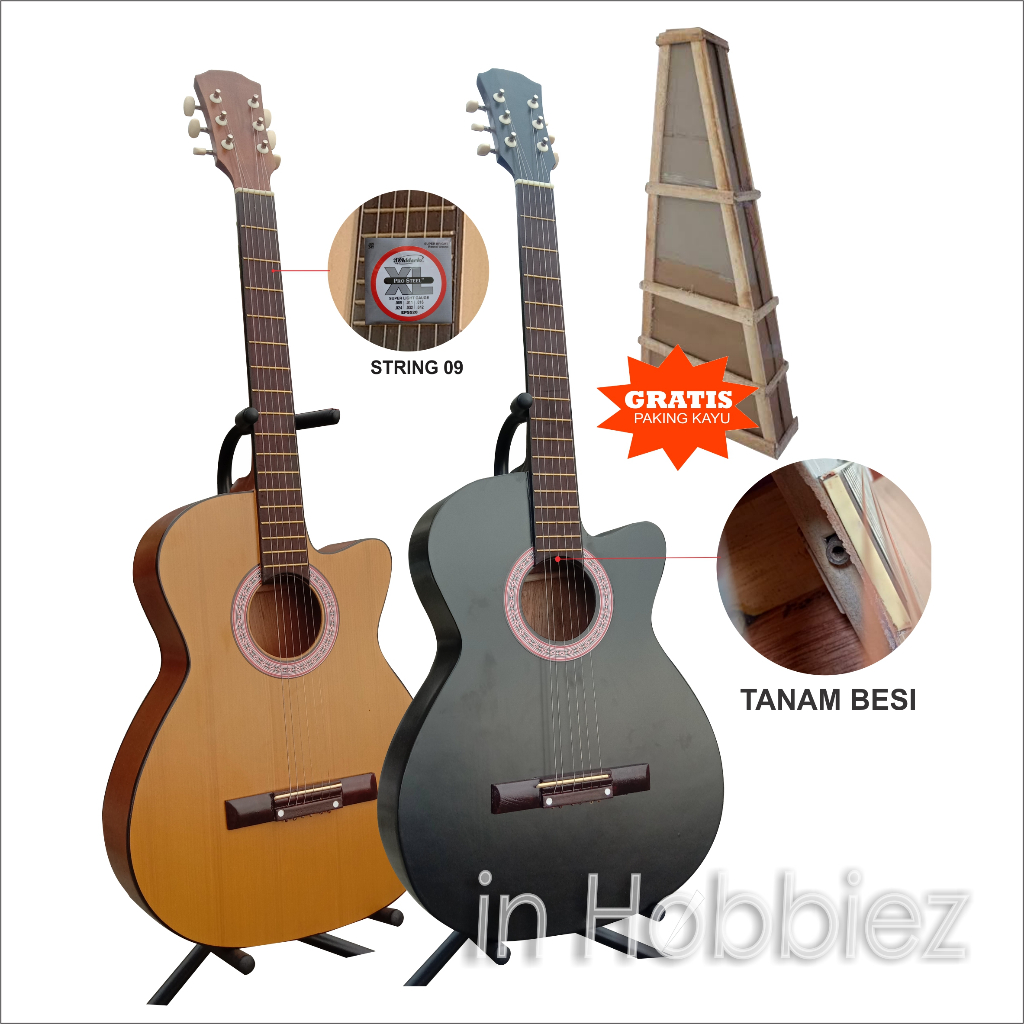 GITAR AKUSTIK/ GITAR PEMULA TANAM BESI/ GITAR MURAH