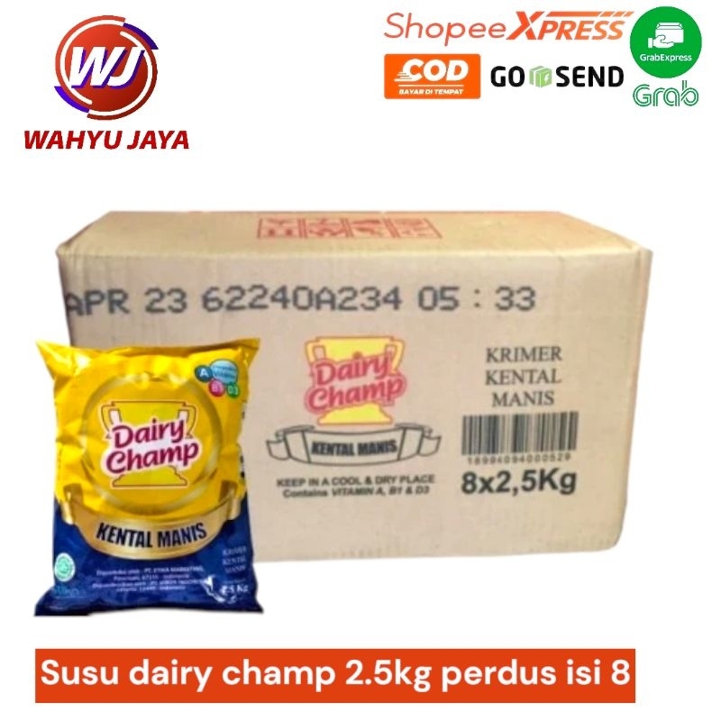 

Susu dairy champ 2.5 Kg Perdus isi @8