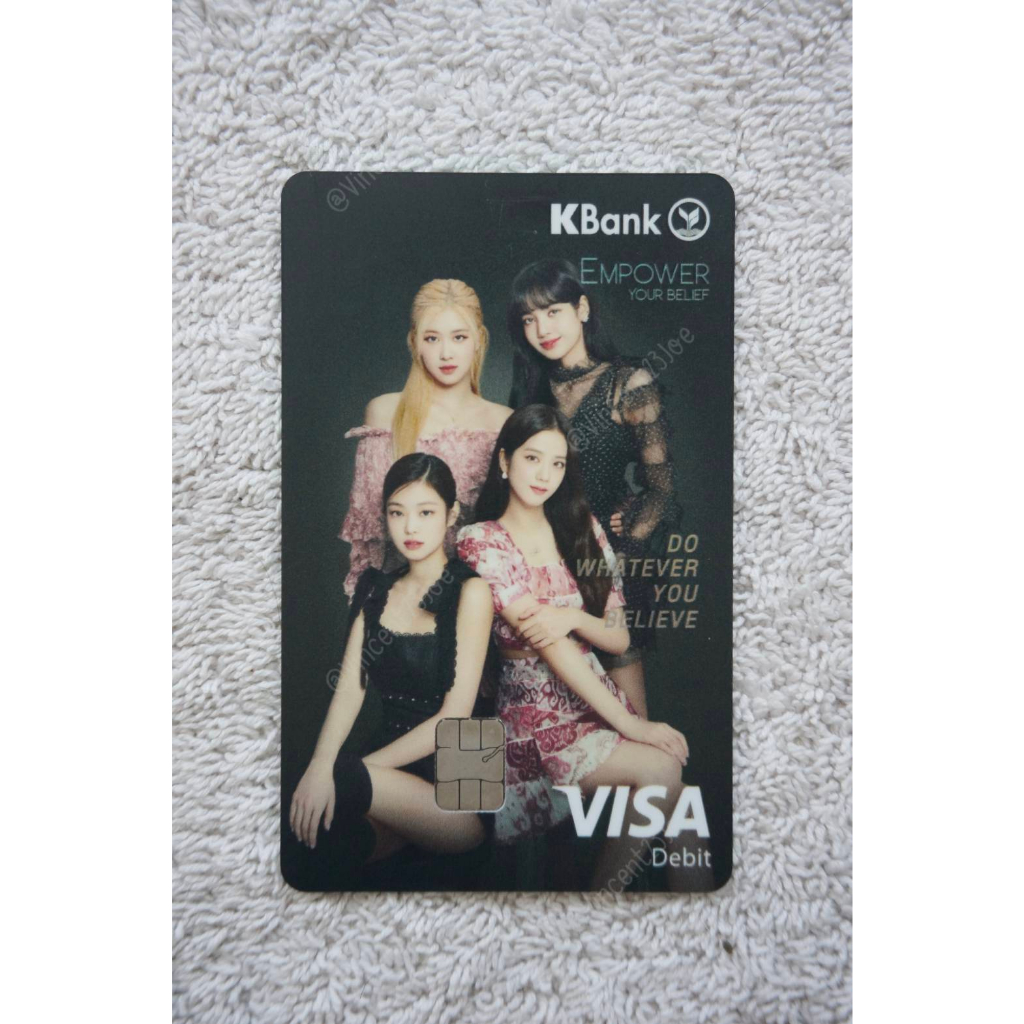 Blackpink OT 4 KBANK Photocard Pc Poca Black Version