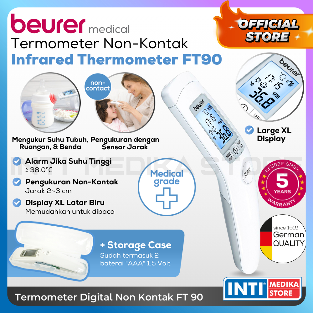 BEURER - Termometer Digital Non Kontak FT 90 | Termometer Beurer