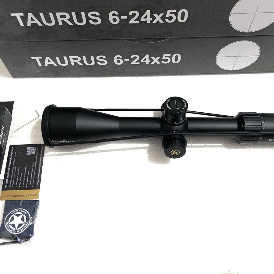 TELESKOP VECTOR TAURUS HD 6-24x50 SFP SFIR ZERO STOP  TITIK DOT NYALA