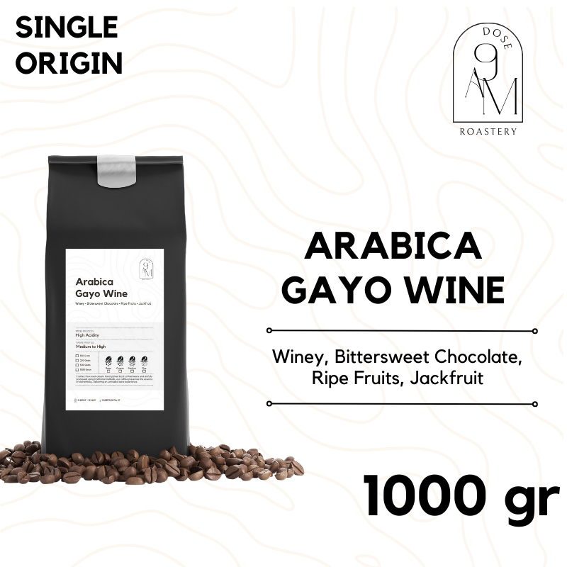 

Kopi Arabica Gayo Wine Aceh Sumatra Biji Kopi Roasted Beans 1 Kg