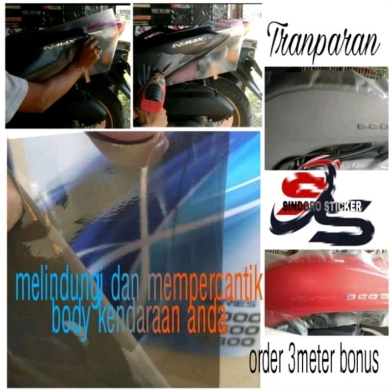 Skotlet Motor Warna Transparan Bening Glosy/Doff Sekotlet Motor Transparan Glosy Sticker Skotlet Mot