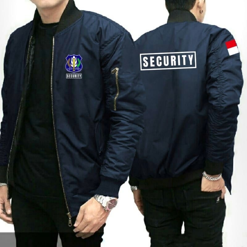 JAKET SECURITY SATPAM KEAMANAN PRIA WANITA BOMBER SABLON JAKET ROMPI SECURITY