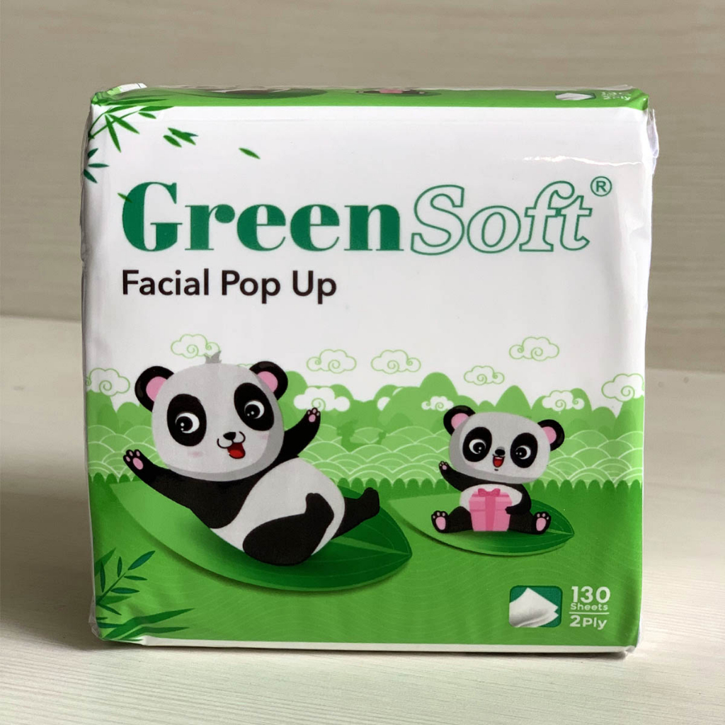 [Whispers] (Paket 12 pcs) Green Soft Pop-Up 130's Tissue Kotak Kecil