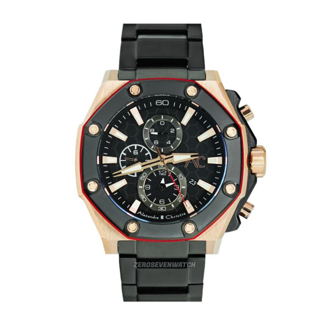 Jam Tangan Pria Alexandre Christie AC 9601 Original Garansi Resmi 1 Tahun Strap Rantai Stainless Ste